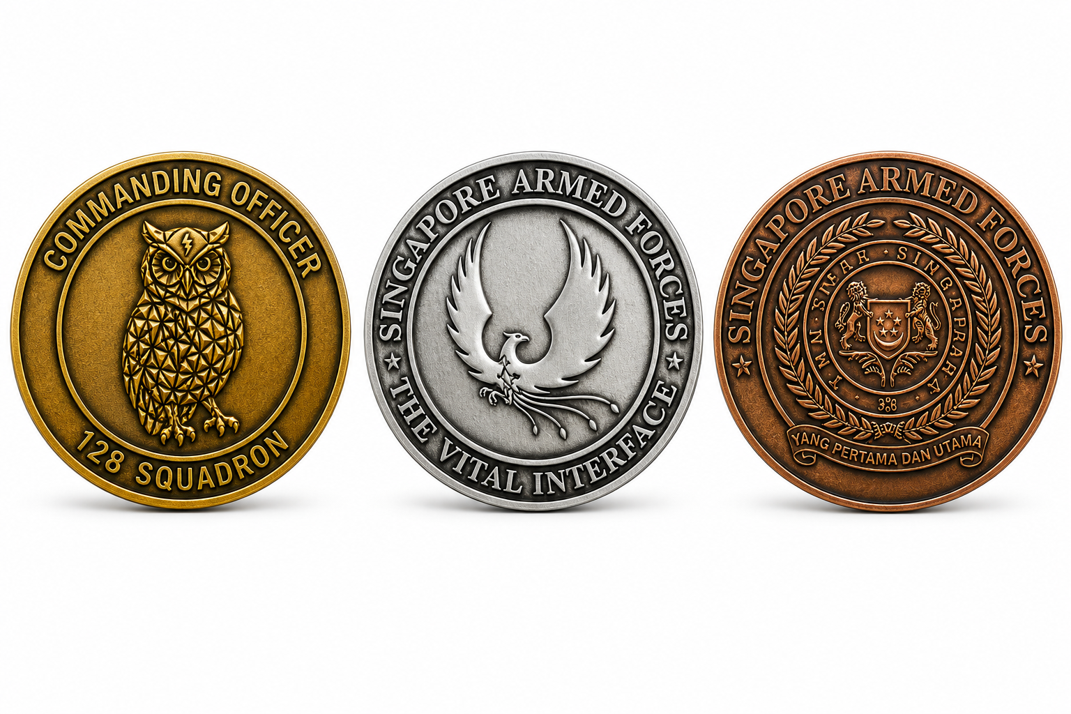 2D coin mould without colour fill